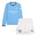 Camiseta Manchester City Primera Manga Larga Nino 2024-2025